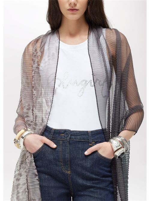 Stola in tulle plissé animalier BLUGIRL BLUMARINE | NA6012J3895/P9401